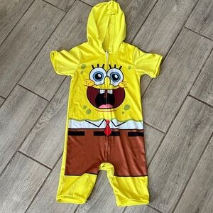 Yellow SpongeBob Kids One Piece Costume